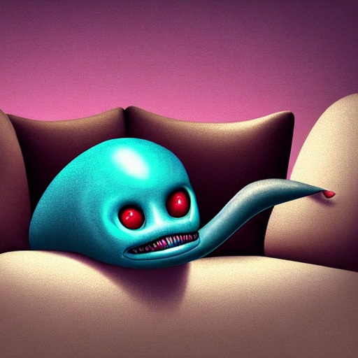 Alien on sofa 4