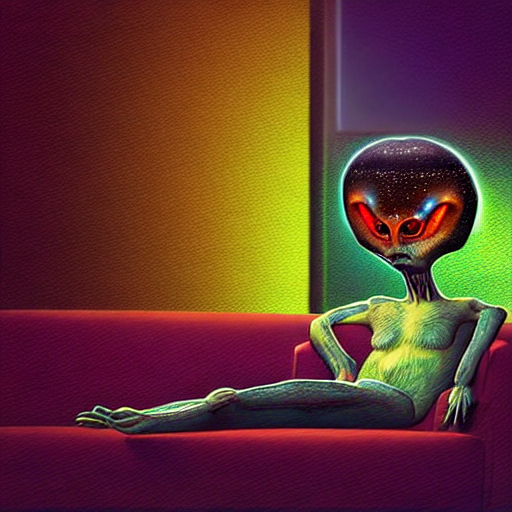 Alien on sofa 5